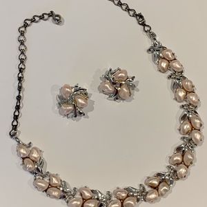 Vintage Jewelry B.S.K. Set of Necklace and Earring